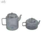 کتری و قوری پیرکس شیاردار دودی - تصویر 4