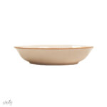 پلیت سرو گود 21 سانت سرامیک کرم دور قهوه ای (یک عددی) - تصویر 2