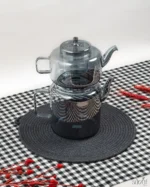 کتری و قوری پیرکس ساده دودی