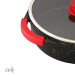 تابه دو دسته درب دار 24 سانت مونارک زرساب (یک عددی) - تصویر 3