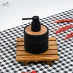 جا مایع شیاردار کوتاه استوانه اکرولیک مشکی (یک عددی)