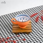 فنجان لاته/ سوپ فانتزی رنگی(نارنجی) دنی هوم ( یک عددی)