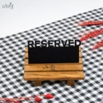 تابلو رزرو مستطیل فلزی مشکی(یک عددی) - تصویر 2