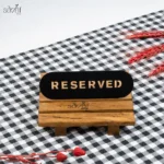 تابلو رزرو بیضی فلزی مشکی(یک عددی) - تصویر 2