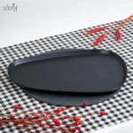 پلیت سرو دفرم38/24 سانت بلک ملامین (یک عددی)