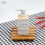 جا مایع بلند مکعب آجری اکرولیک کرم (یک عددی)