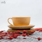 فنجان و نعلبکی سرامیک ری اکتیو کرم 300 سی سی (یک عددی) - تصویر 3