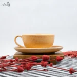 فنجان و نعلبکی سرامیک ری اکتیو 180 سی سی کرم (یک عددی) - تصویر 3