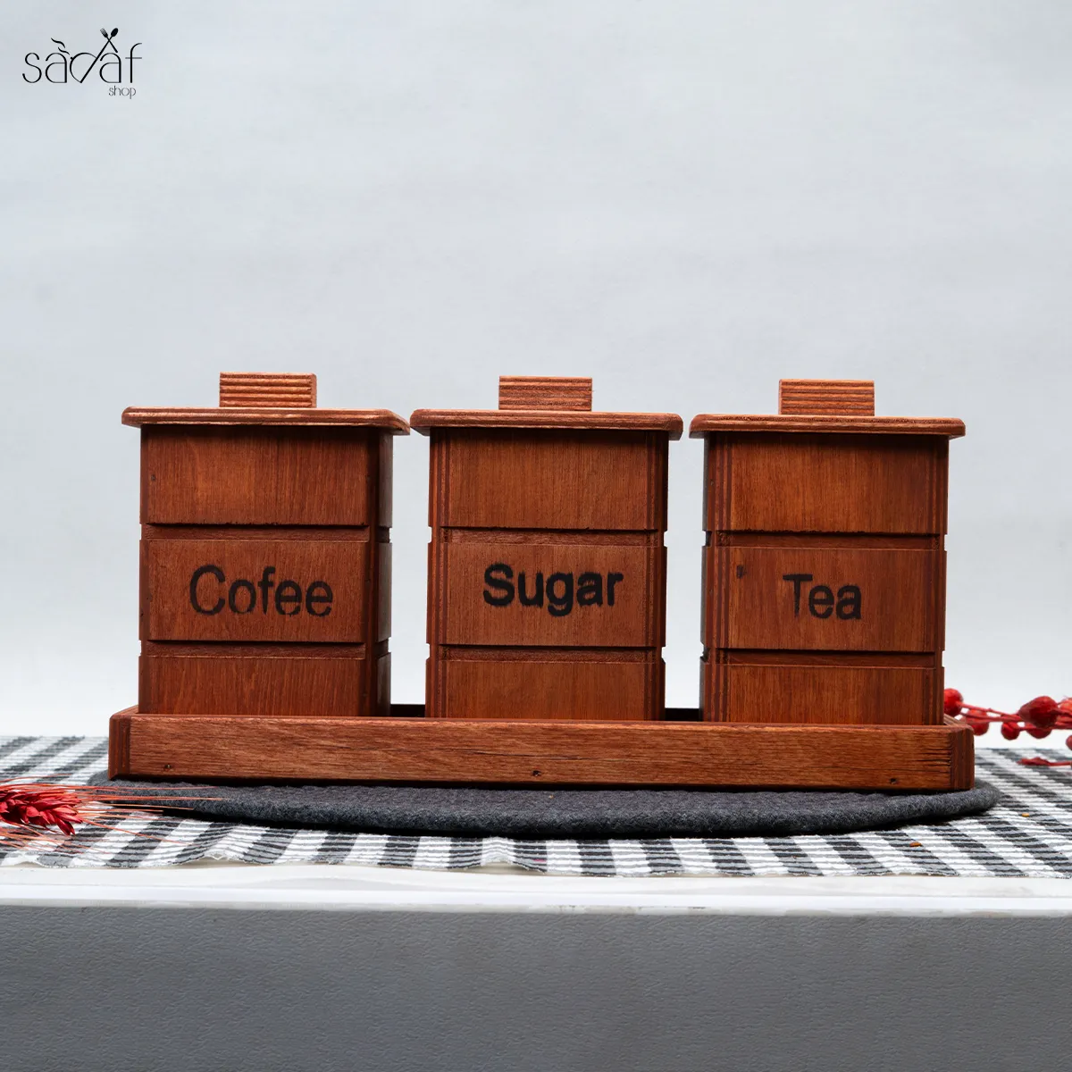 141_21_11zon ست پاسماوری چوبی ادریک مدل جنگل ( ست 3 عددی) - تصویر 1