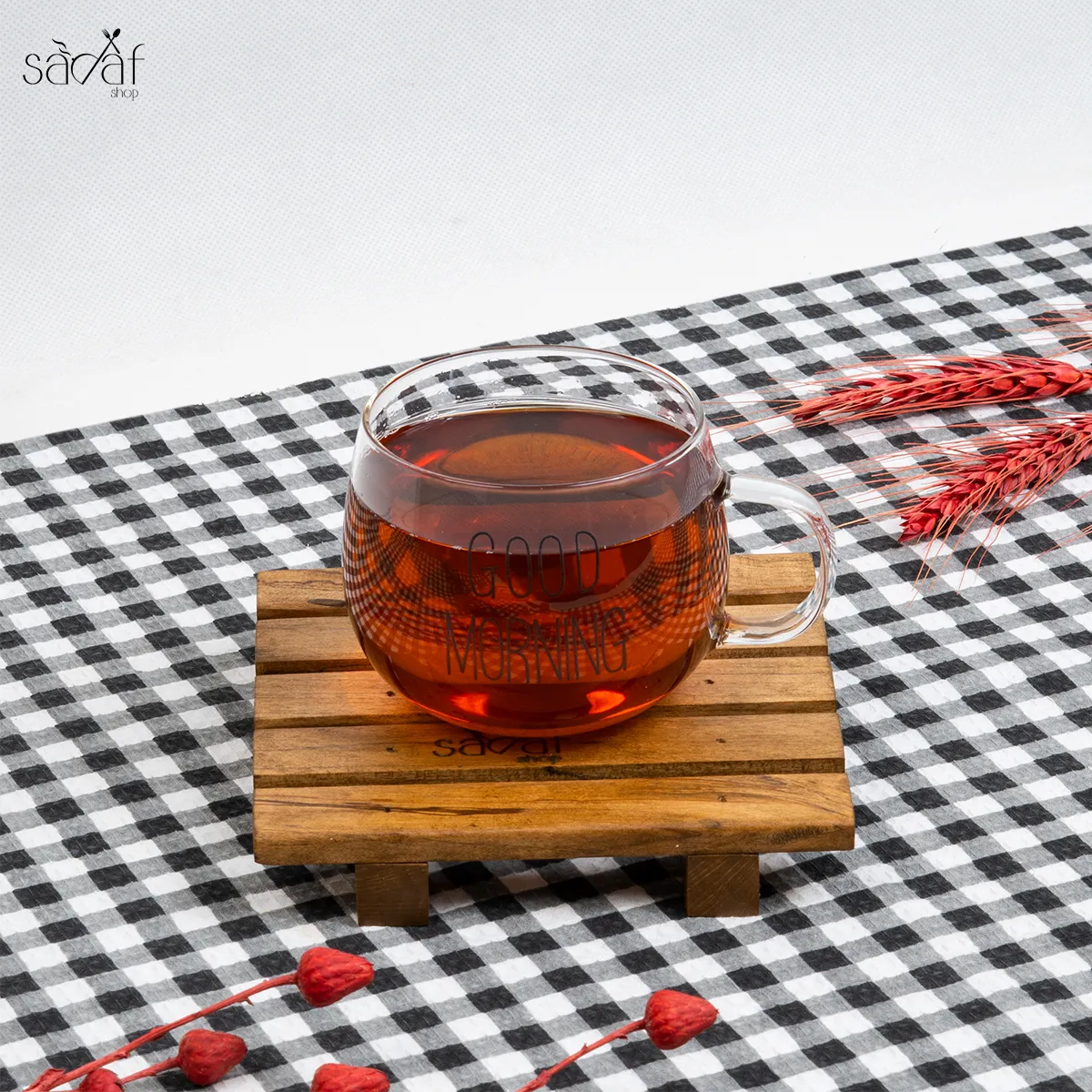 148_48_11zon فنجان پیرکس 450 سی سی گود مورنینگ (یک عددی) - تصویر 1