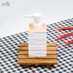 جا مایع بلند مکعب آجری اکرولیک سفید (یک عددی)