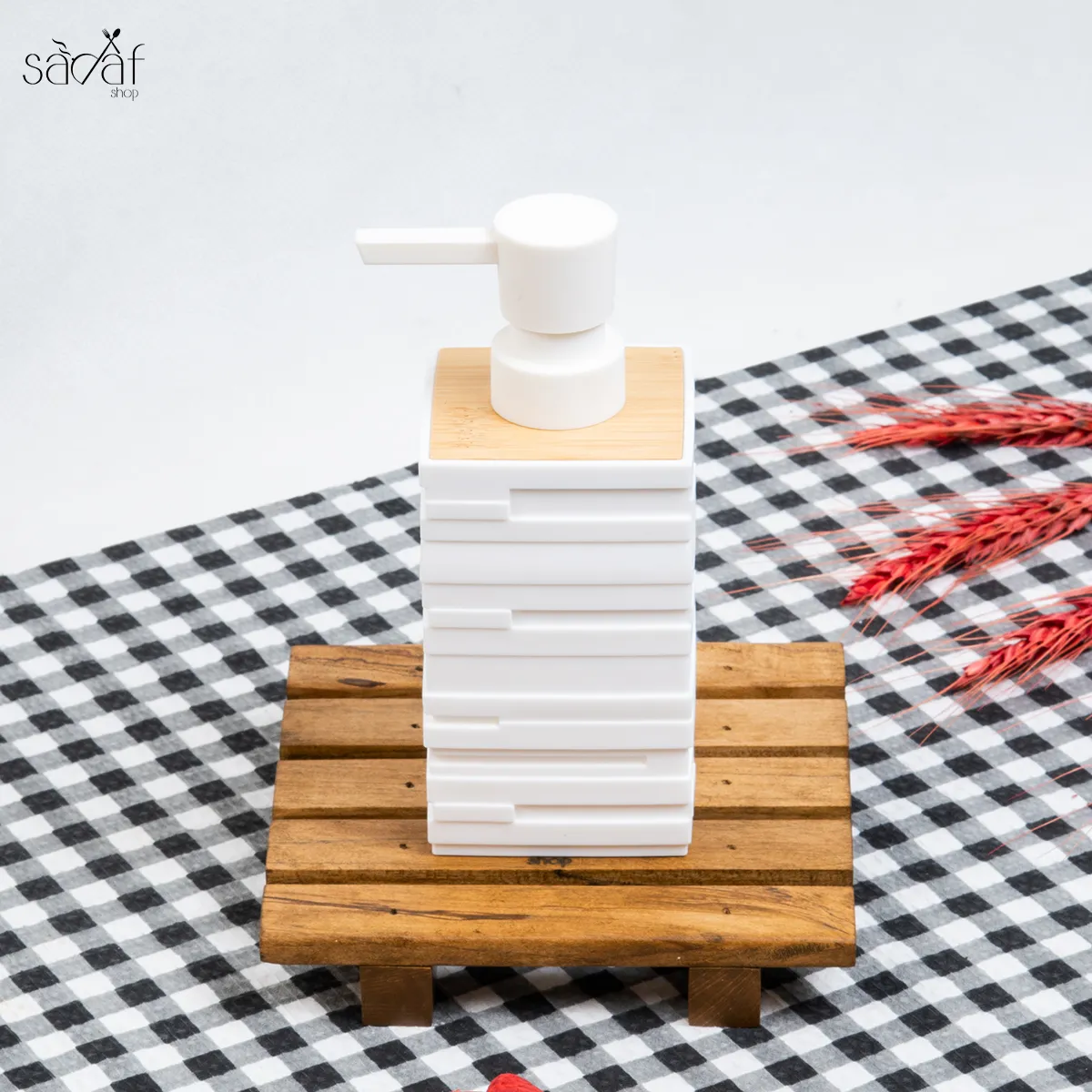 18_18_11zon جا مایع بلند مکعب آجری اکرولیک سفید (یک عددی) - تصویر 1