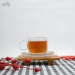 فنجان و نعلبکی طرح گل 150 سی سی ( دست 6 عددی)