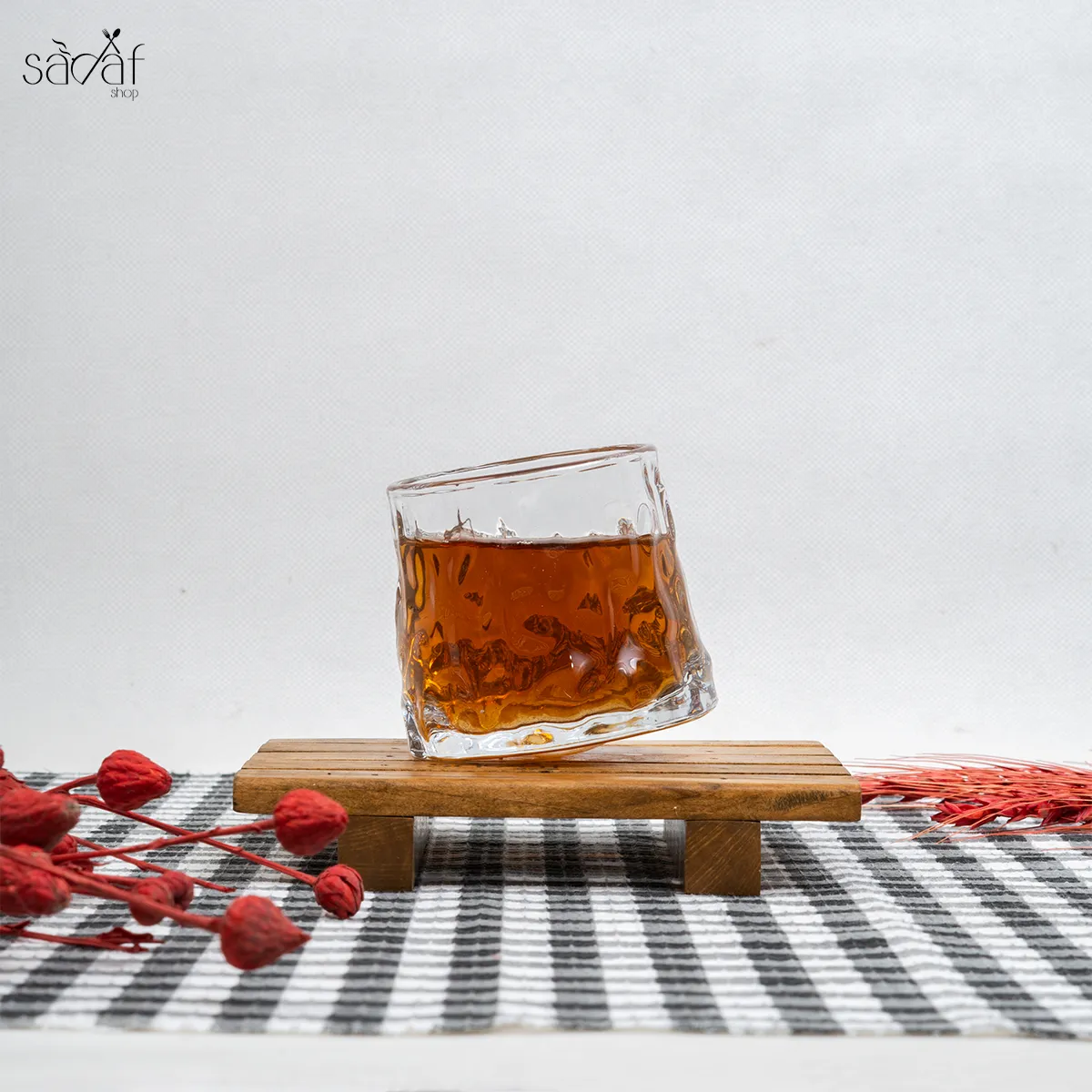 255_55_11zon نیم لیوان چرخشی یخی شفاف 200 سی سی (یک عددی) - تصویر 1