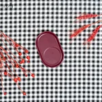 زیر لیوان / استکانی بیضی رد ملامین(یک عددی) - تصویر 2