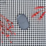 زیر لیوان / استکانی بیضی طوسی ملامین(یک عددی) - تصویر 2