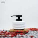 جا مایع کوتاه شیاردار تخت اکرولیک سفید (یک عددی)