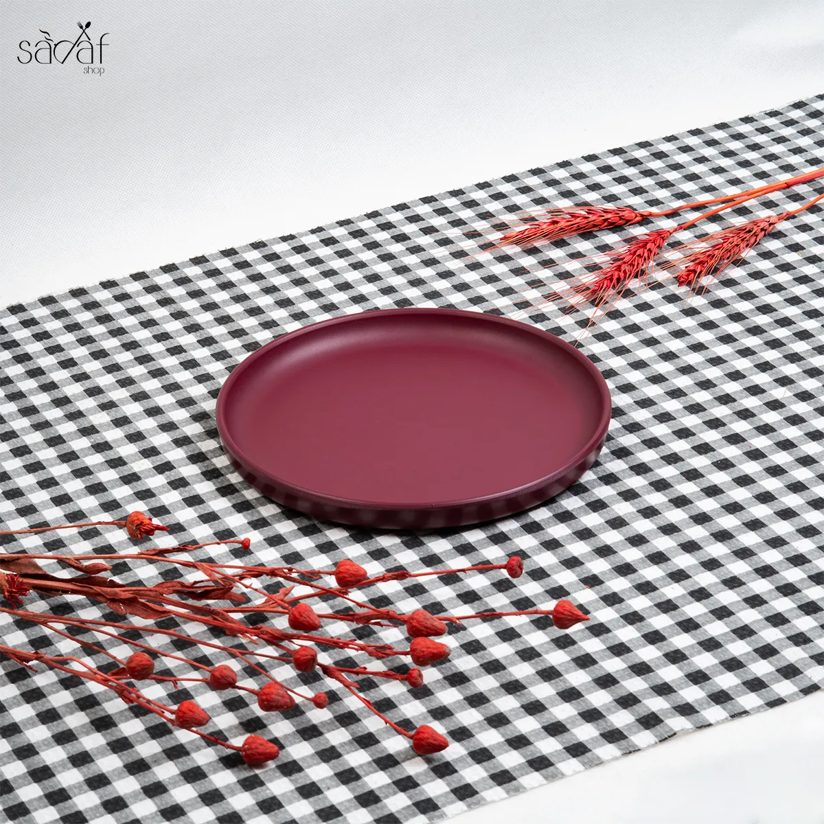 4_4_11zon زیر دستی سرو 21 سانت رد ملامین (یک عددی) - تصویر 1