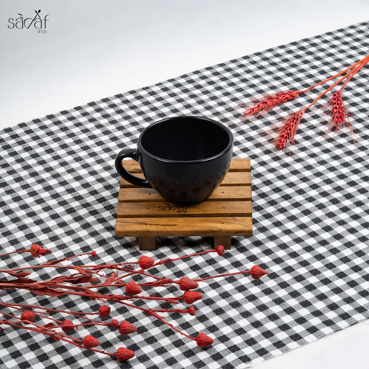 54_4_11zon کاپ لاته سرامیک مشکی مات (یک عددی) - تصویر 1