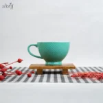 فنجان لاته/ سوپ فانتزی رنگی(سبز آبی) دنی هوم ( یک عددی) - تصویر 3