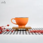 فنجان لاته/ سوپ فانتزی رنگی(نارنجی) دنی هوم ( یک عددی) - تصویر 2