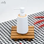 جا مایع شیاردار استوانه بلند اکرولیک سفید (یک عددی)