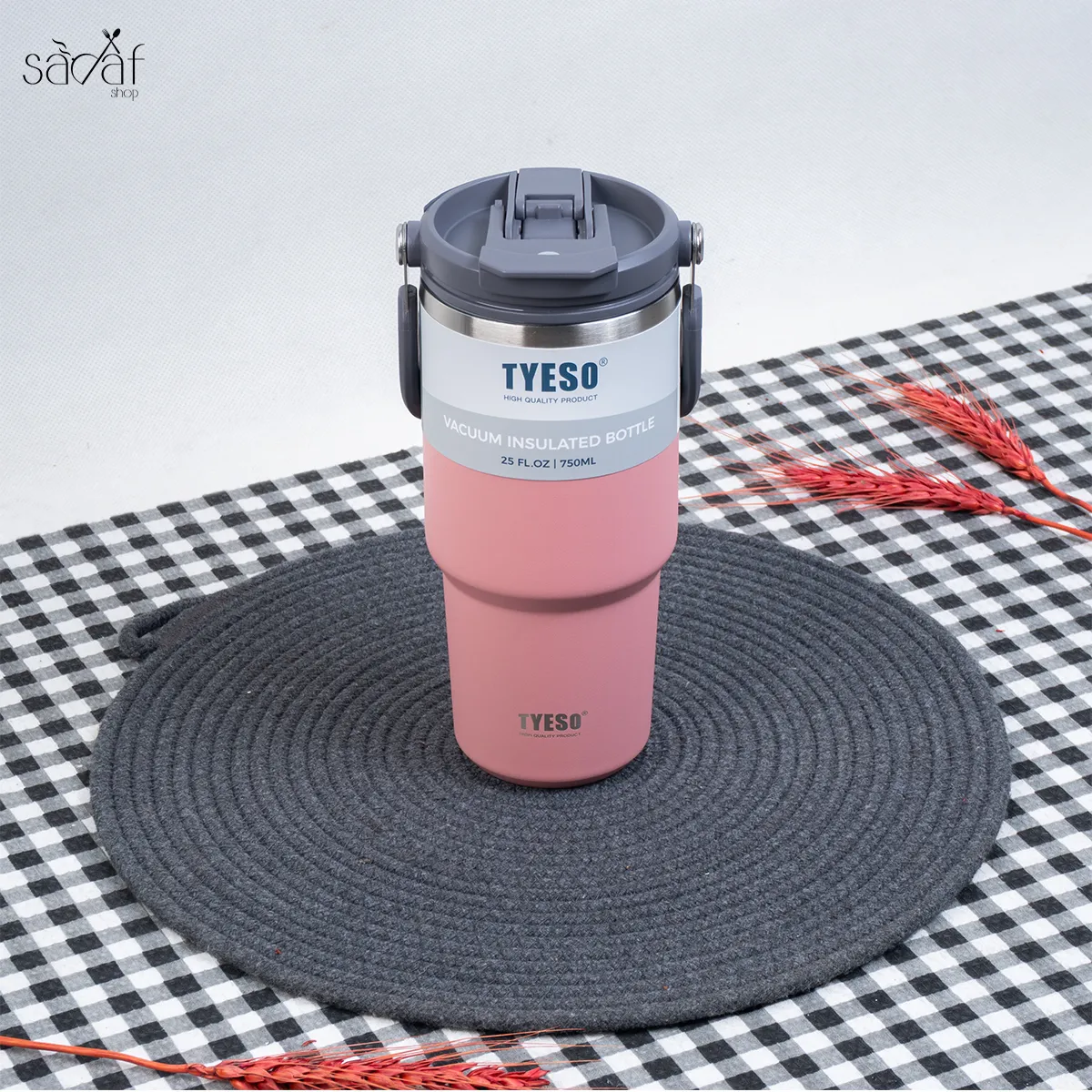 10_10_11zon تراول ماگ دسته دار سطلی 600 سی سی نی دار(یک عددی) - تصویر 1