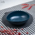 کاسه سرو دفرم بیضی 24 سانت بلو ملامین(یک عددی)