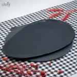 پلیت سرو دفرم بزرگ بلک ملامین بیضی آمره (یک عددی)