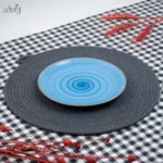 زیر دستی آبی 19 سانت سرامیک فانتزی آبرنگی ساور(یک عددی) - تصویر 2