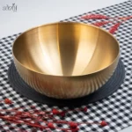 کاسه سرو استیل طلایی 28 سانت (یک عددی)