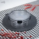 ظرف سه تیکه فریزری / ماکروویو قفل دار دایره (ست 3 عددی)