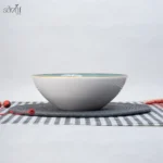 کاسه سرو گرد 23 سانت سرامیک سبز روستیک دنی هوم(یک عددی) - تصویر 3