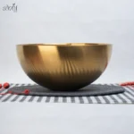 کاسه سرو استیل طلایی 28 سانت (یک عددی) - تصویر 3