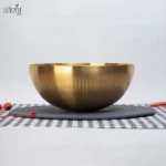 کاسه سرو استیل طلایی 24 سانت (یک عددی) - تصویر 3