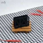 جای دستمال رو میزی فلزی مشکی درختی صدف (یک عددی) - تصویر 2