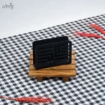 جای دستمال رو میزی فلزی مشکی لابیرنت صدف (یک عددی) - تصویر 2