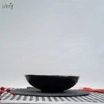 کاسه سرو گود سرامیک 24/9 سانت مشکی شیاری پارسیان(یک عددی) - تصویر 2