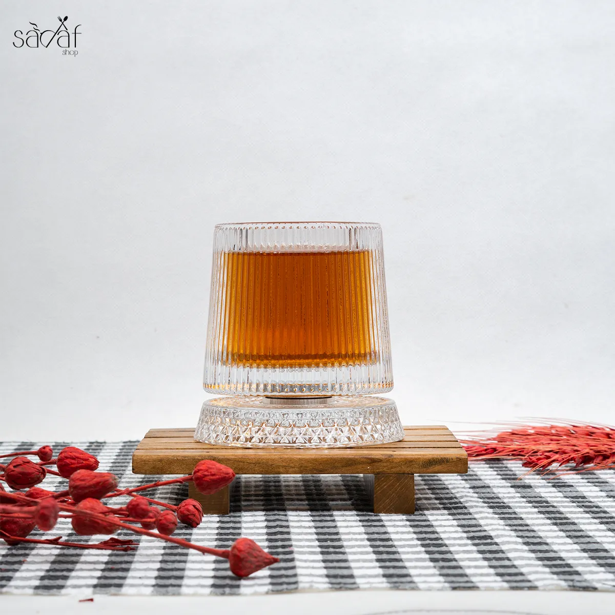 302_42_11zon نیم لیوان چرخشی صفحه دار طرح شیاری (یک عددی) - تصویر 1