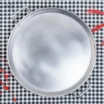 سینی سرو دو دسته گرد 44 سانت استیل سیلور آتیماه ( یک عددی) - تصویر 2