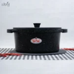 قابلمه دو دسته درب دار28 سانت مونارک پلاس مشکی زرساب (یک عددی) - تصویر 2