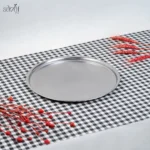 پلیت سرو 32 سانت استیل سیلور آتیماه(یک عددی)