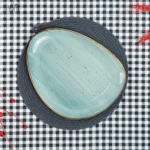 پلیت سرو تخت دفرم 30/24 سانت سرامیک سبز روستیک دنی هوم (یک عددی) - تصویر 2