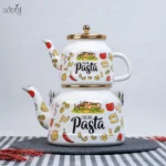 کتری و قوری لوله ای لعاب لایت ترکیه ( یک عددی)