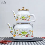 کتری و قوری لوله ای لعاب لایت ترکیه ( یک عددی)