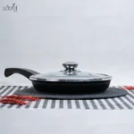 تابه تک دسته گرانیت درب شیشه ای 24سانتMGS(یک عددی) - تصویر 2