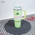 تراول ماگ استنلی (STANLEY) 1180 سی سی نی دار سبز پاستیلی(یک عددی) - تصویر 2