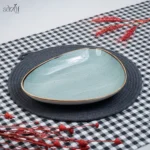 پلیت سرو دفرم گود26/21 سانت سرامیک سبز روستیک دنی هوم (یک عددی)