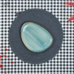 زیر دستی سرو تخت دفرم 21/16 سانت سرامیک سبز روستیک دنی هوم(یک عددی) - تصویر 2