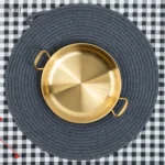 تابه سرو دو دسته17 سانت استیل طلایی (یک عددی) - تصویر 3